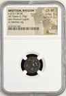 Ancient Roman Republic c.215-150 Bc Bruttium, Rhegium Ae Triens Ngc Ch Vf