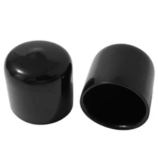 1" Black Vinyl Rubber Flexible Round Tube Tubing Pipe End Cover Caps