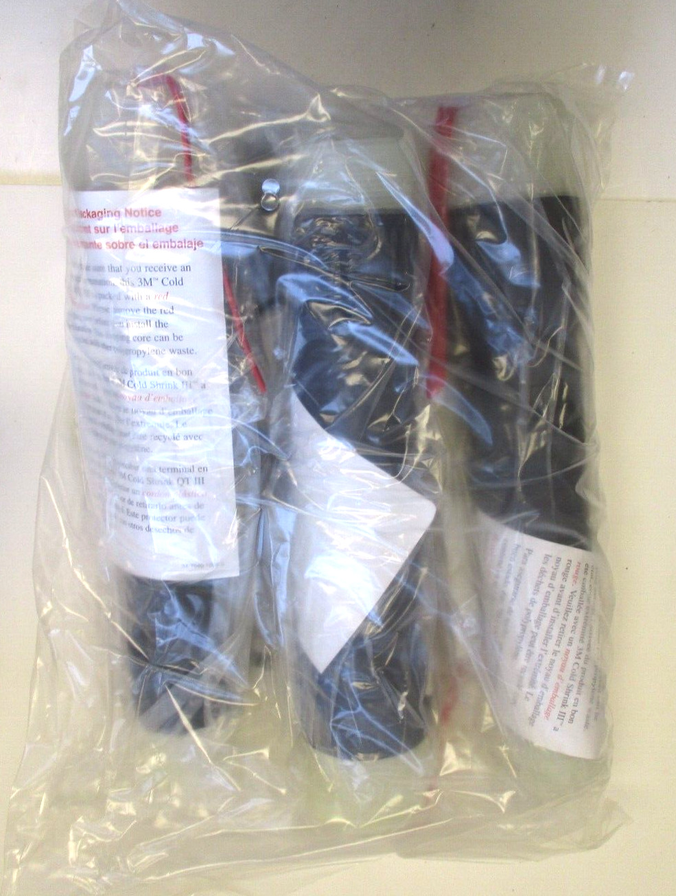 3M COLD SHRINK SILICONE RUBBER TERMINATION KIT P/N: 7624-T-110 BOX OF 3