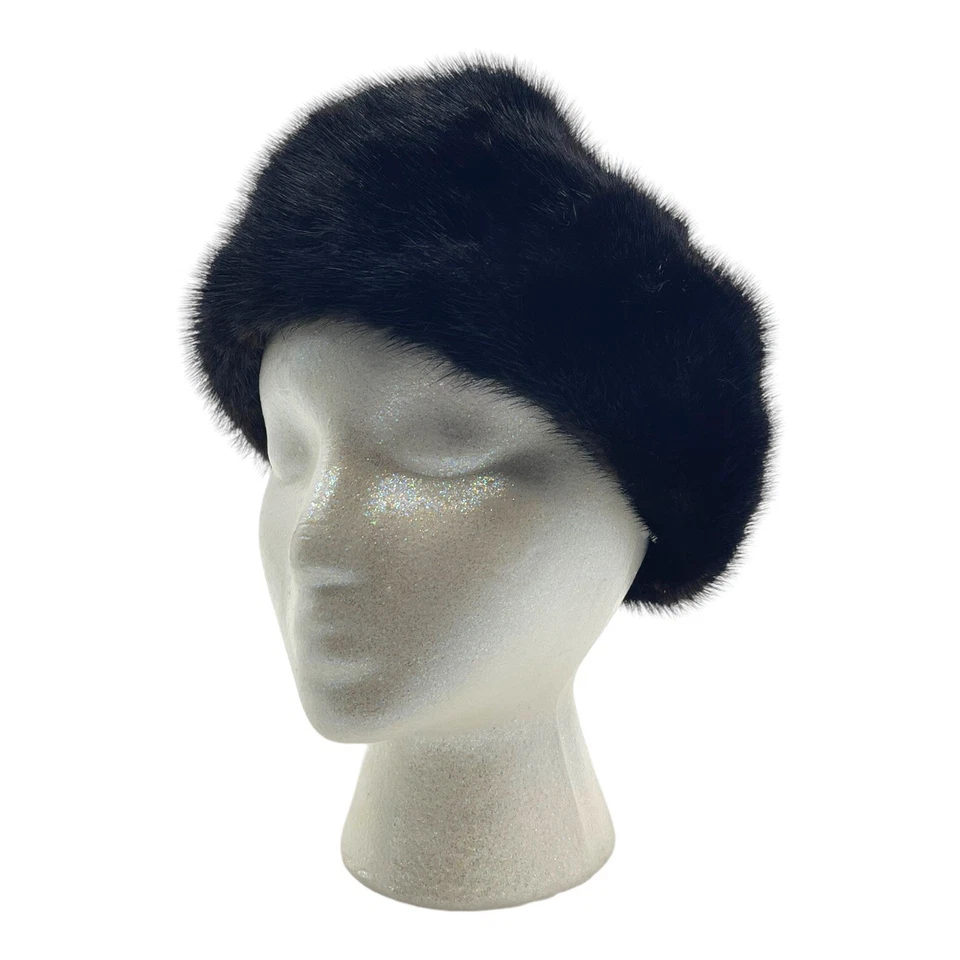 De colección Años 50 RORI Mujer GENUINA VISÓN Piel Pastillero Sombrero Vestido Gorra Invierno Iglesia EVC Foto 2 de 4