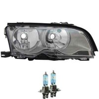 Scheinwerfer Rechts Titanium H7/H7 FüR BMW 3Er Cabriolet E46 Inkl. Osram Lampen