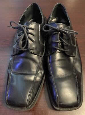 Calvin Klein Fedor Black Patent Leather Lace Up Dress Oxfords Mens Shoes Sz  9.5 | eBay