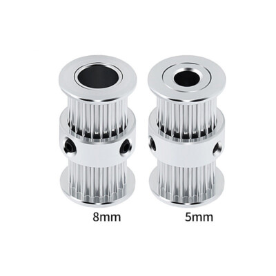 Double Head Pulley Bore 5mm / 8mm GT2 Synchronous Wheel 20 Teeth