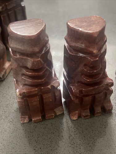 15 Vintage Brown Marble Onyx Stone Replacement Pawn Chess Pieces - Picture 5 of 13