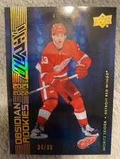 moritz seider /99 rookie ud black obsidian gold 21-22 red wings calder