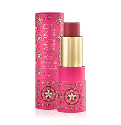 Spa Ceylon Ayurveda Almond Tinted *Lip *Balm   Orchid SPF 15+ 100% Natural Color