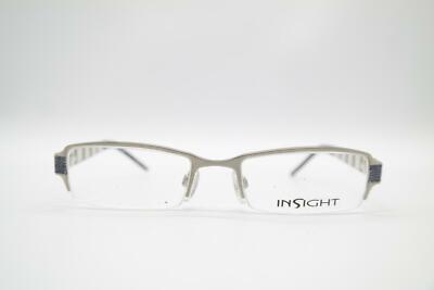 Insight 03-94040-01 Silber Blau halbrand Brille Brillengestell eyeglasses Neu