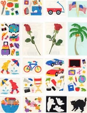 Vintage Mrs Grossman Stickers Lot - Rosebud Race Cars Sewing Rain   / MS-1868A