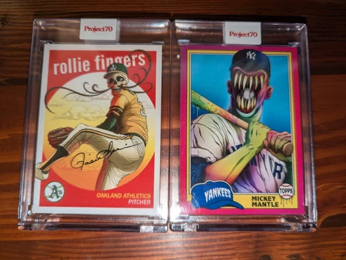 Topps Project70 Rollie Fingers & Mickey Mantle by Alex Pardee