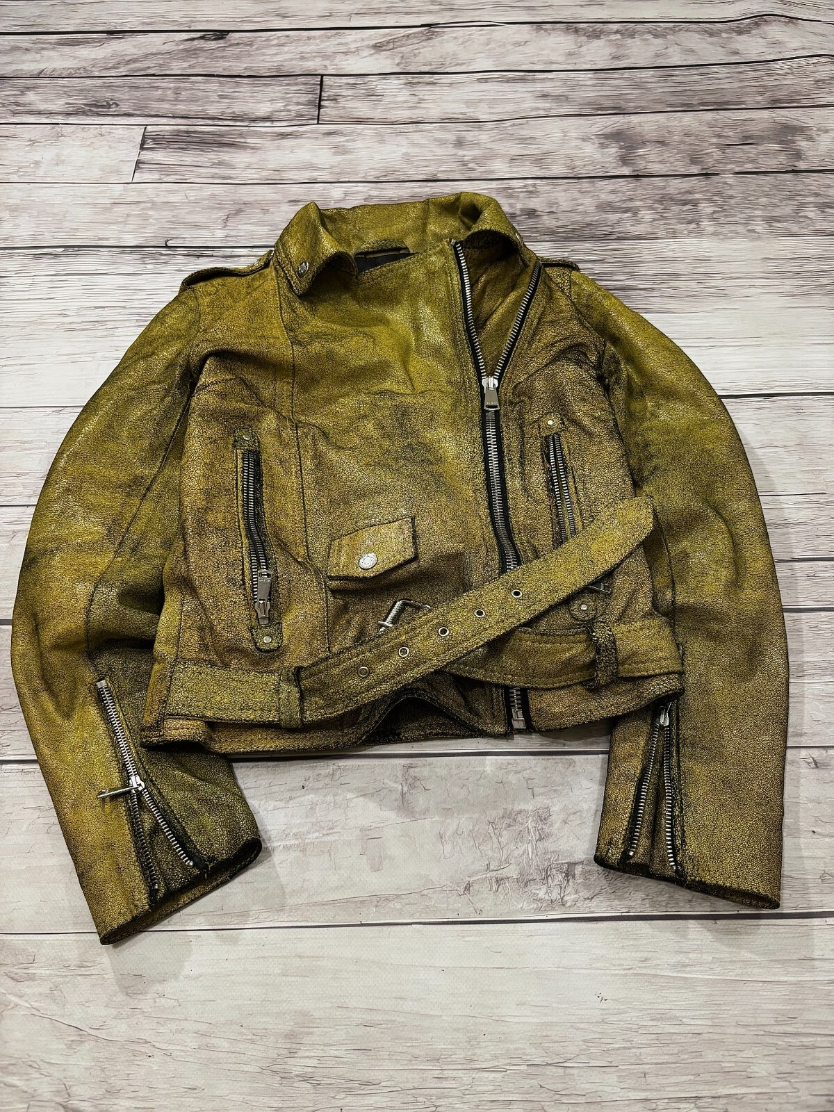 00s EKAM sheepskin leather jacket