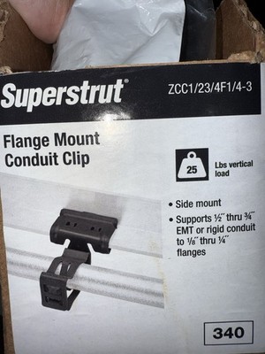 3 Bags Superstrut Flange Mount Conduit Clips   15 Total | Steel City |360° Pivot
