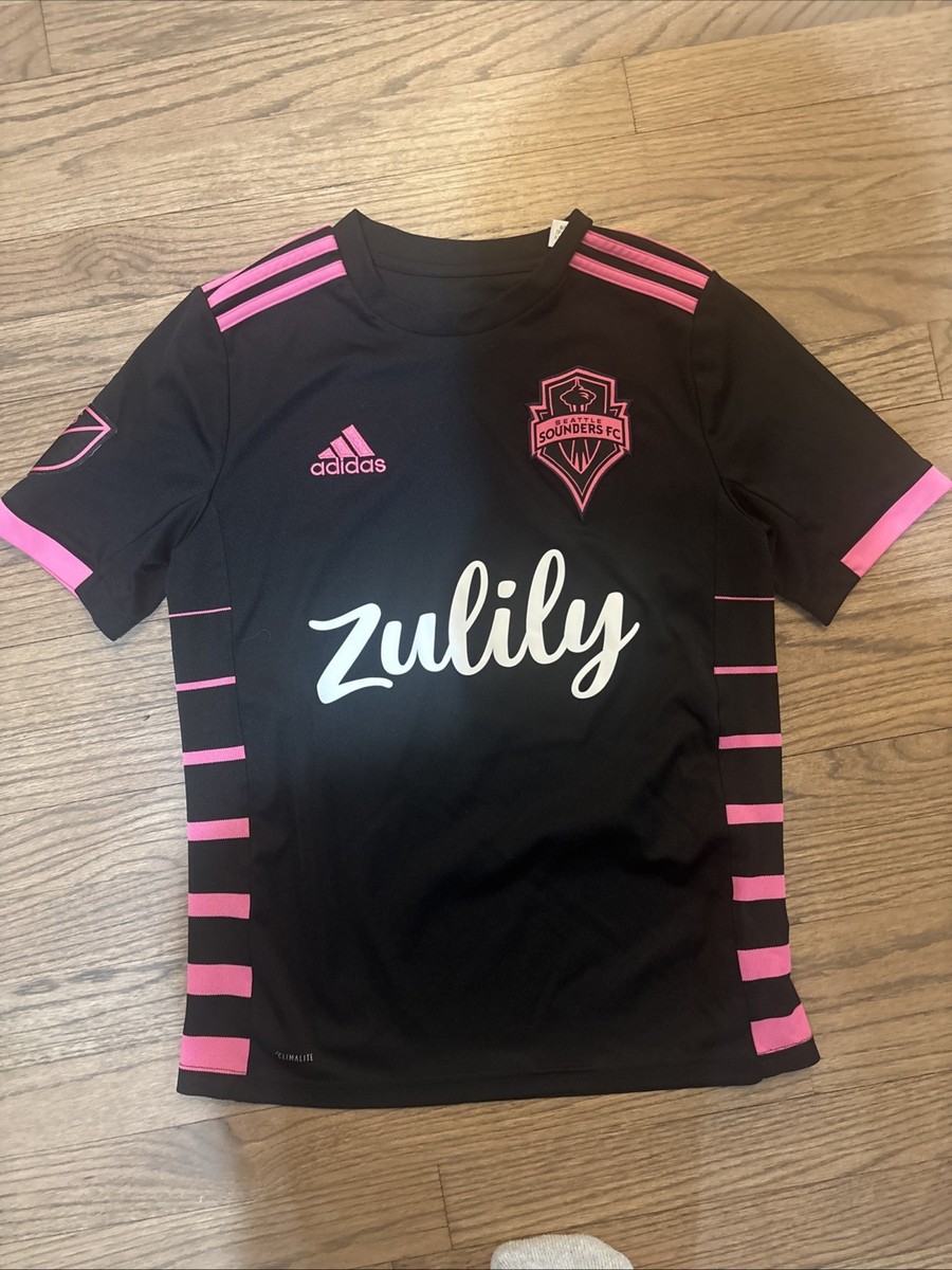 Adidas Seattle Sounders Jersey Youth Large Black Pink Zulily