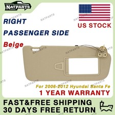 Right Passenger Sun Visor w/Light for Hyundai Santa Fe 2006-2012 852200W110J9