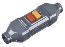 In line safety RCD device IP65 30mA trip for garden power leads and reels