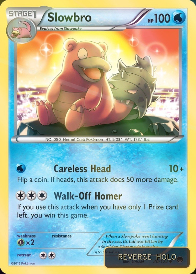 Slowbro Reverse Holo BREAKpoint #20 Pokémon TCG
