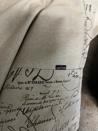 2 Ballard Design curtains DOCUMENT BROWN FRENCH SRIOT 44 X 84 - Picture 2 of 7