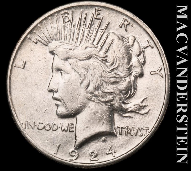 1924 Silver Peace Dollar - Scarce  High Grade  Lustrous  No Reserve  #L7549
