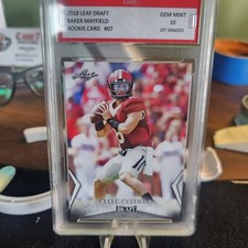 BAKER MAYFIELD ROOKIE CARD GRADED 10. rookie card picture