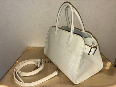 The Row Margaux-style 2 way Leather Mini Boston Bag with shoulder strap Mint