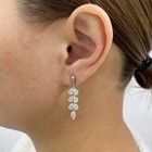 4.1ct Marquise & Pear Drop Earrings White Gold 14K Labcreated Diamond F/VS — photo 8
