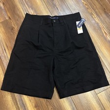 $49.50 CHAPS GOLF By RALPH LAUREN Mens Black Pleated Preppy Shorts Size: 33