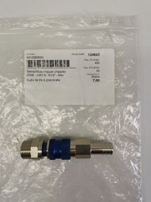 RECTUS locking coupling 25KB-NW7.8-G1/4'' + 25SB-NW7.8-G1/2'' blue