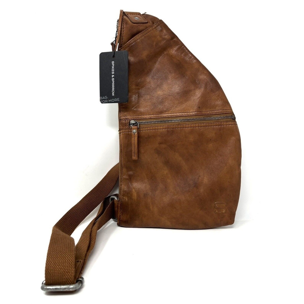 Spikes & and Sparrow Leather Sling Bag One Shoulder Backpack  display picture 2