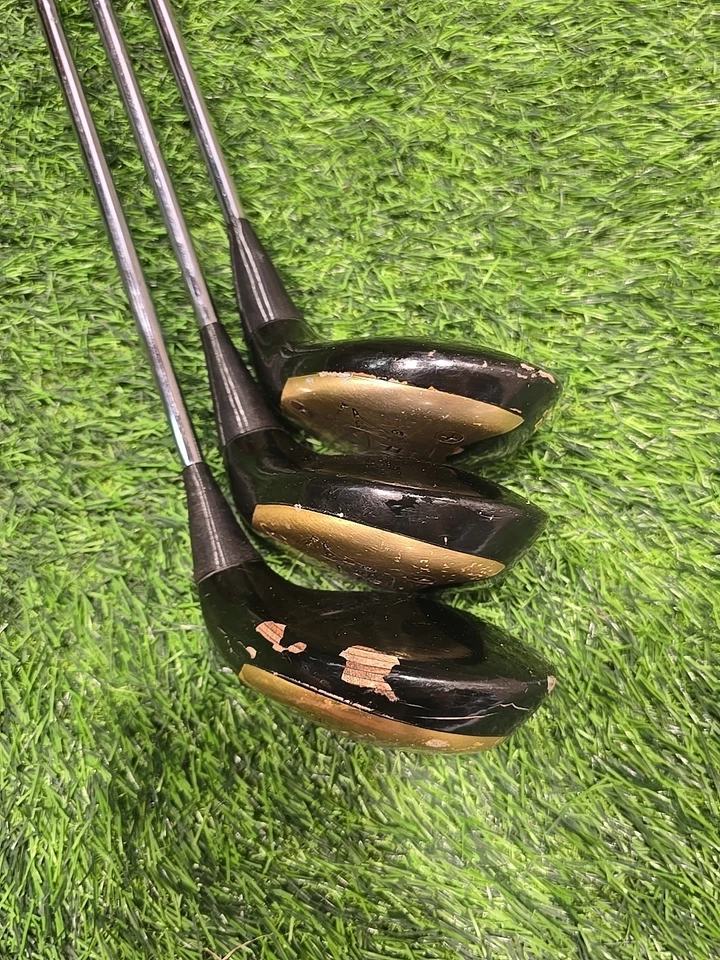 RH Ping Eye 2 Wood Set Driver, 3, & 5 Vintage Golf Clubs Stiff Flex UPC266 - Image 4 of 4