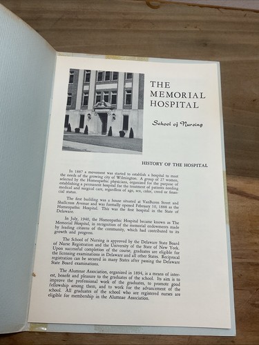 1950s Memorial Hospital School Of Nursing Wilmington NC Brochure Book Rare B53 - Picture 2 of 12