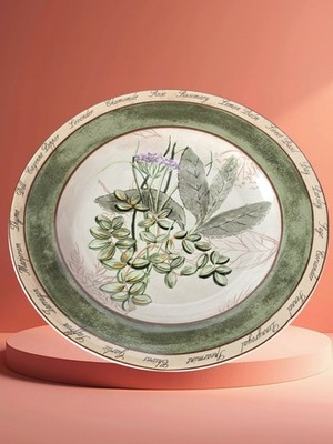 American Atelier BOUQUET GARNI 8'' Salad Plate Mint Basil RETIRED