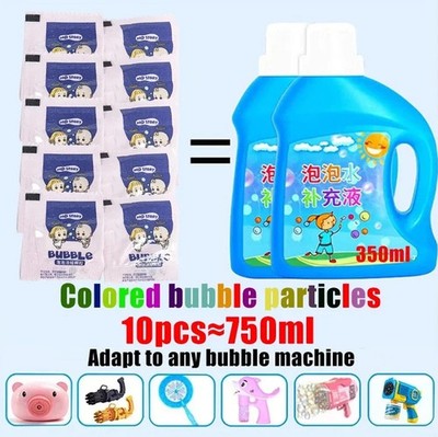 20pcs Bubble Machine Refill Granules Colorful Bubble Solution Mix - NEW