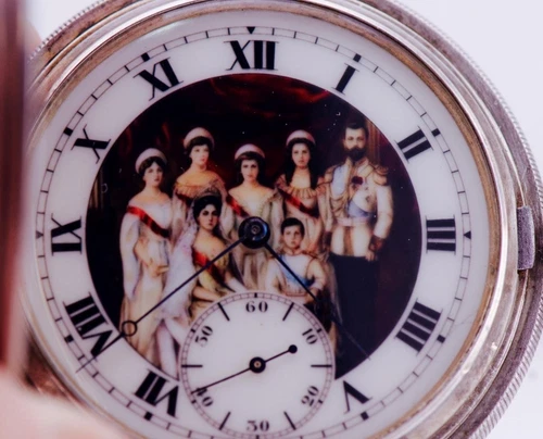 Longines Pocket Watch Antique Imperial Tsar's Era Silver Tsar Nicholas II Family