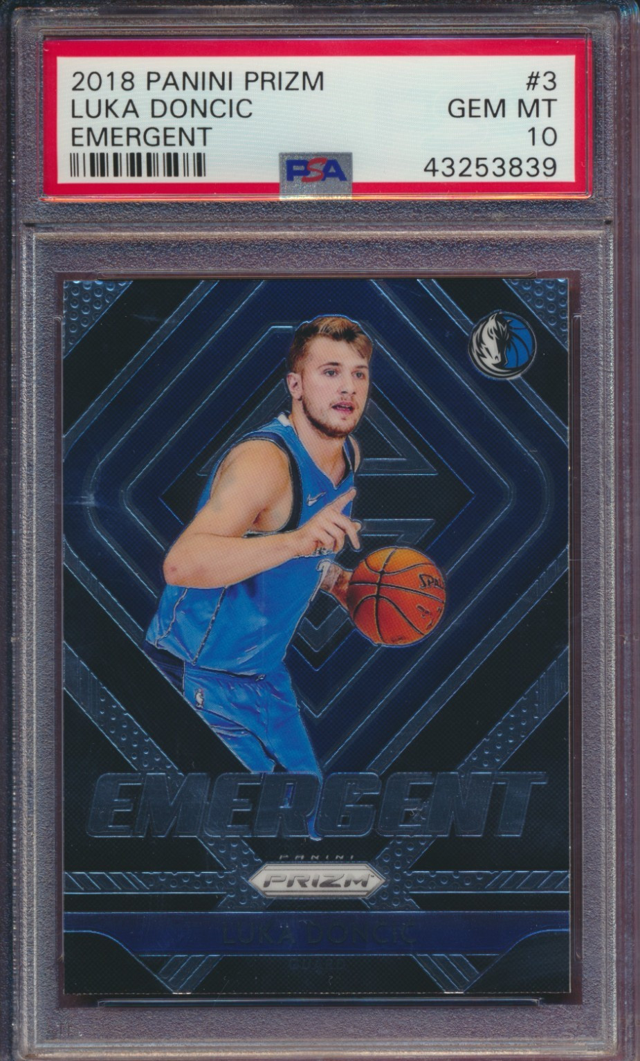 Luka Doncic 2018 Panini Prizm Emergent #3 Rookie RC PSA 10 GEM MT