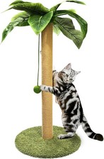 Palm Tree Cat Scratching Post 36 inch Tall Sisal Scratcher with Toy Ball