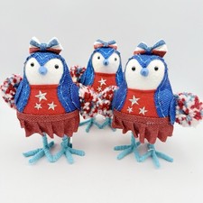 Featherly Friends Bird CHEERY Target 2025 Patriotic Cheerleader SET of 3 NEW