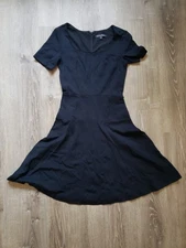 Brooks Brothers Women 2 Fit n Flare Ponte Knit Dress Stretchy Knee Length Scoop