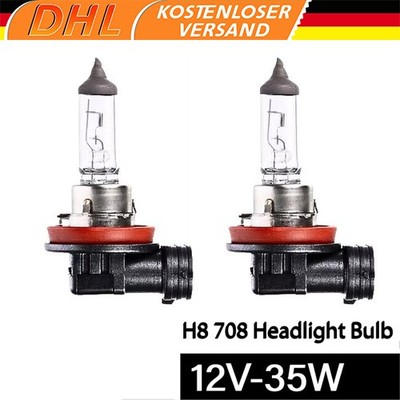 2x TECPO H8 HALOGEN GLÜHBIRNE 12V 35W AUTO-LAMPE NEBEL TAGFAHRLEUCHTE DE Stock