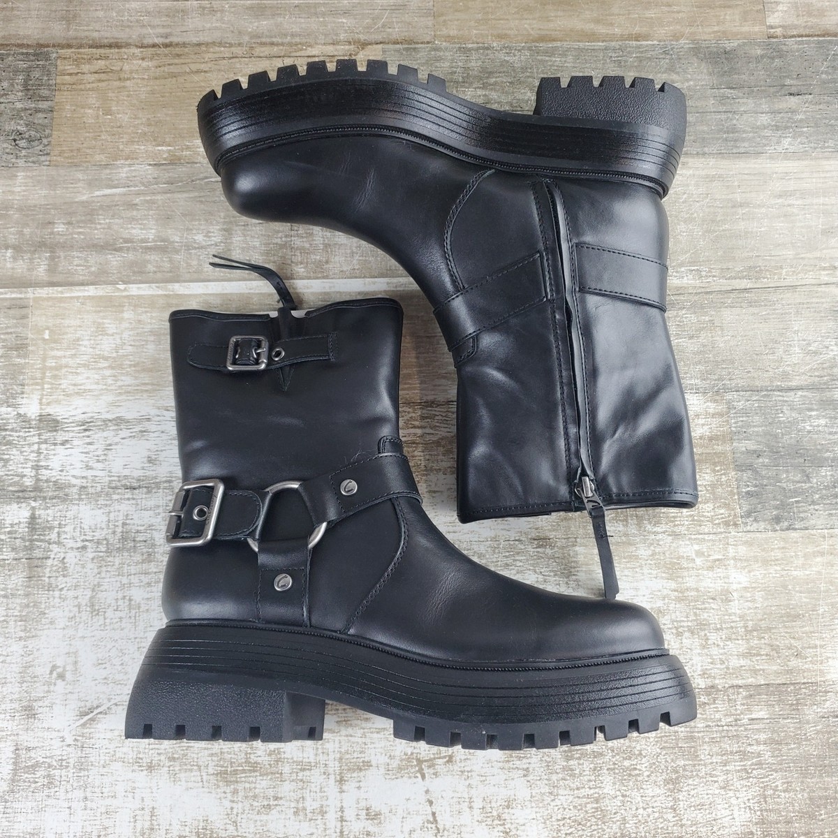 Circus NY by Sam Edelman Hadley Womens Boots Sz 7.5 M Black Moto