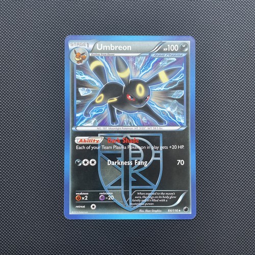 Pokémon TCG Umbreon 64/116 Plasma Freeze Non Holo Rare Card  LP condition