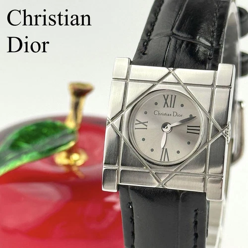 Montre carrée femme Christian Dior Cool Carré, occasion, pile neuve, nettoyée