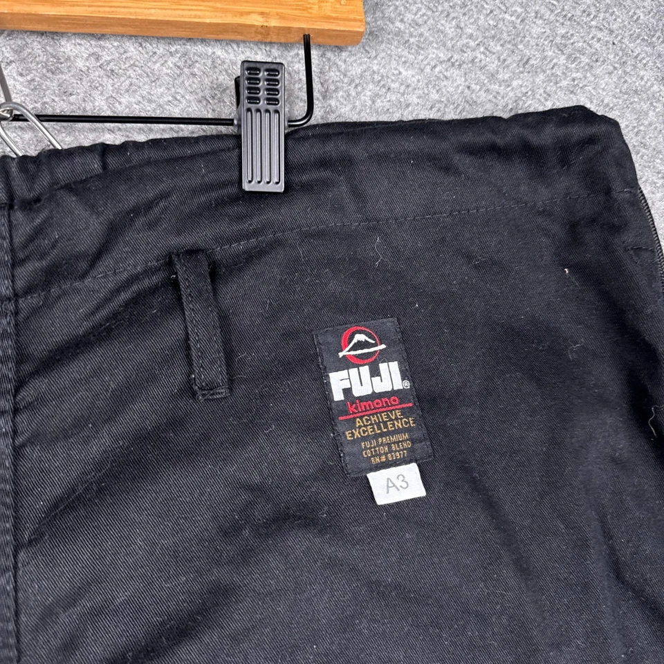 Fuji Kimono Jiu Jitsu Mens A3 Martial Arts Pants Only Black - Image 2 of 4