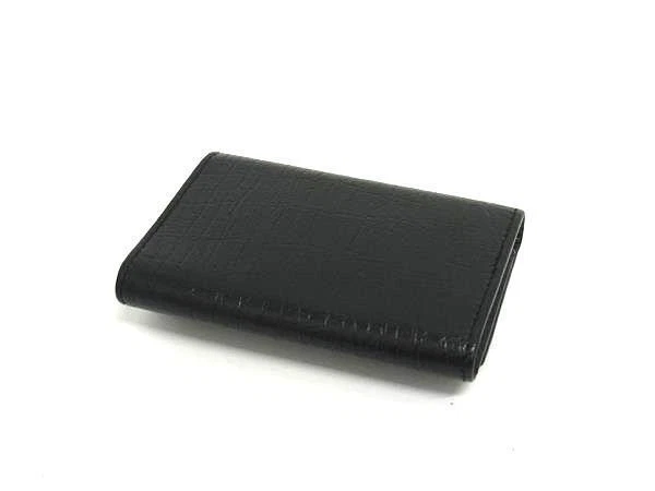 GUCCI Interlocking G Key Case 115225 Black Leather Unisex 6Ring Keychain - Image 2 of 4