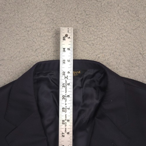 Jos A Bank Signature Gold Men 48R Navy Wool Blazer Sport Coat Jacket Gold Button - Picture 3 of 10