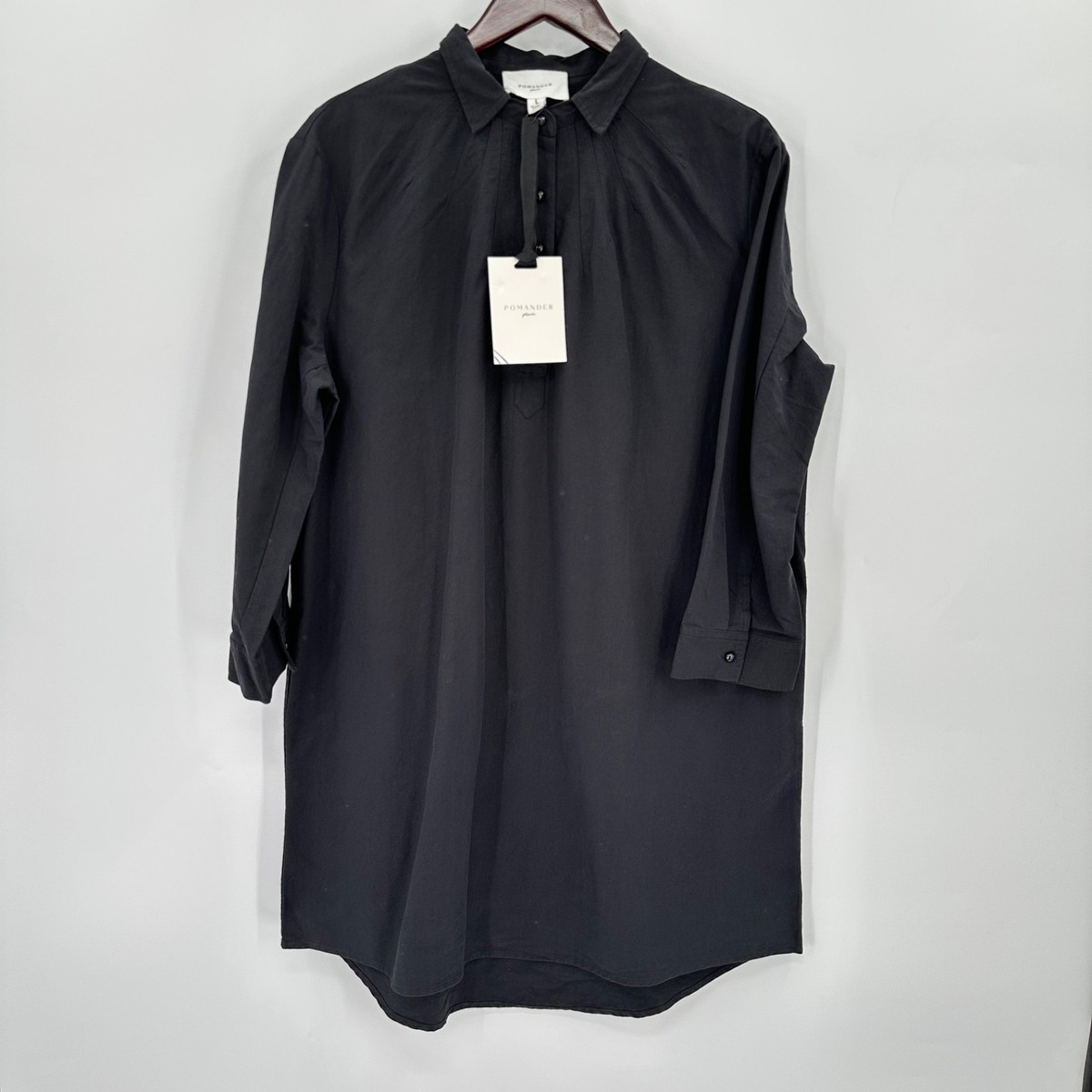 Pomander Place by Tuckernuck Black Polly Dress sz L Large NWT Boxy Shift  Mini
