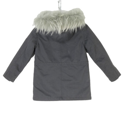 Yves Solomon Kinder Kaninchenfell Parka Mantel Jacke Größe 6 Jahre authentisch