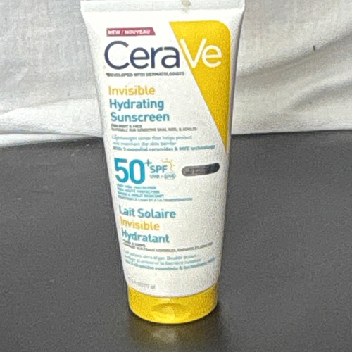 CeraVe Invisible Hydrating Sunscreen Lotion SPF 50+ 177ml Face/Body UVA UVB