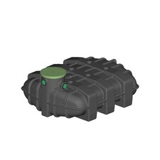 Abwasser Sammelgrube Fäkalientank Flachtank WASTE 2500 Liter mit Deckel begehbar