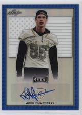 2020 Leaf Metal US Army All-American Bowl Blue 8/15 John Humphreys Auto 0q1p