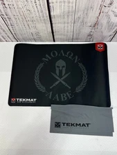 TekMat Bench Mat_ Molon Labe, R17-Molonlabe 11"x17" Neoprene Rubber. New