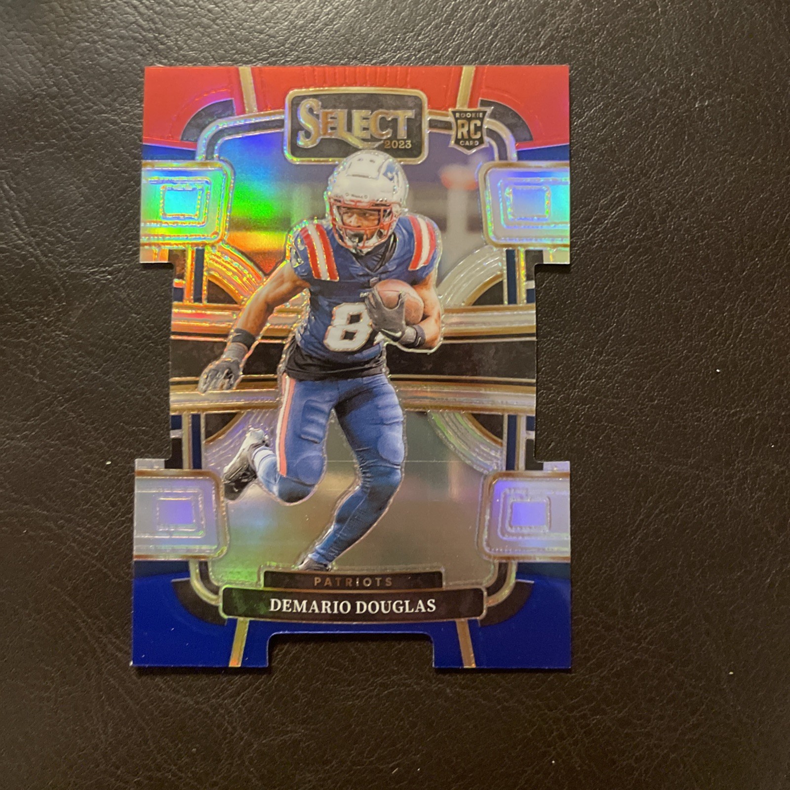 Demario Douglas Rookie RC Red Blue Prizm Die-Cut 2023 Panini Select #68 Patriots